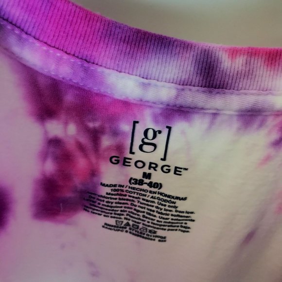 George Tie Dye T Shirt Adult Spiral Festival Tee Short Sleeve 100% Cotton Logo M - Picture 3 of 7